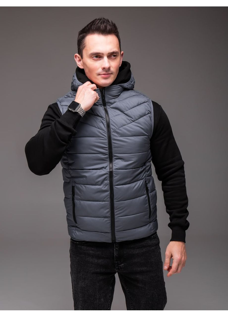 Чоловічий утеплений жилет зі знімним капюшоном Vakko (368833466)