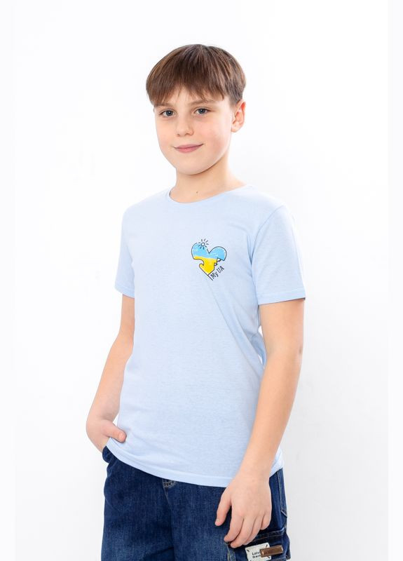 Голубая летняя футболка детская "украина" Носи своє