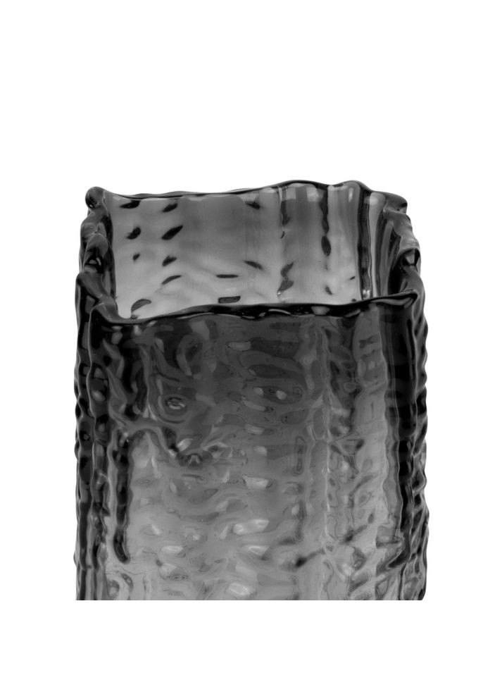 Ваза скляна 25,5 см графіт No Brand (315600308)