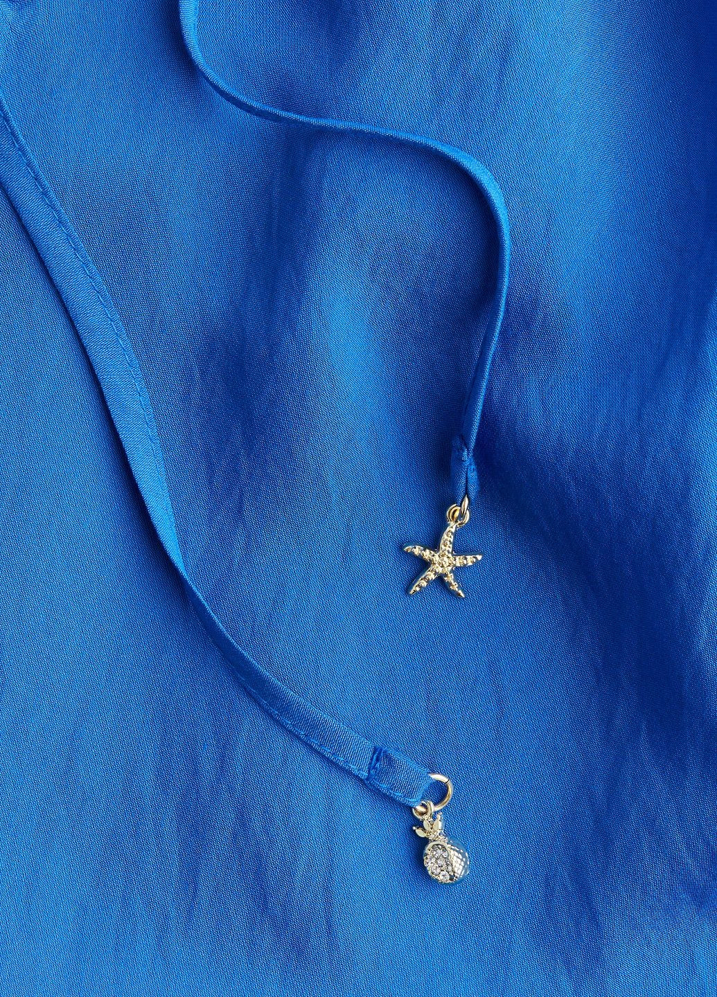 Синее кэжуал платье H&M однотонное