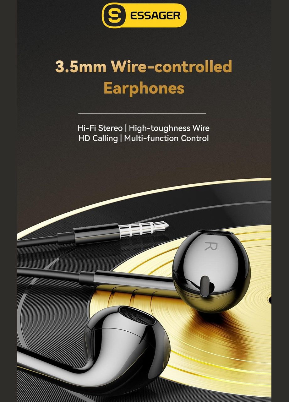 Наушники M15 с микрофоном, разъем 3.5 мм Essager (319173057)