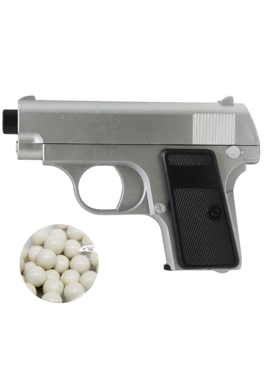 Пистолет пластиковый с пульками, серый MIC (292142018)