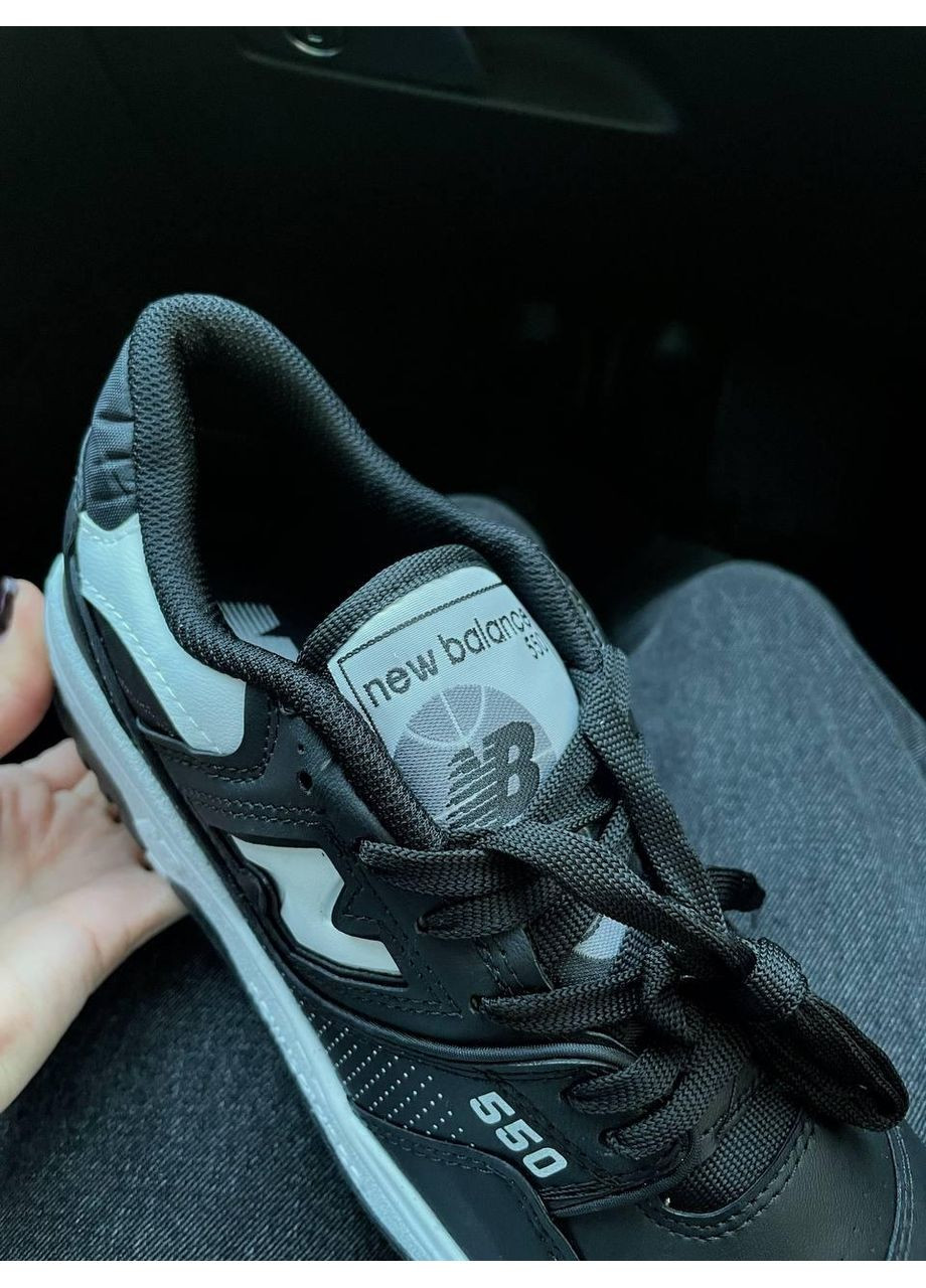 Чорні Осінні кросівки чоловічі new balance 550 black нью беланс 550 No Brand
