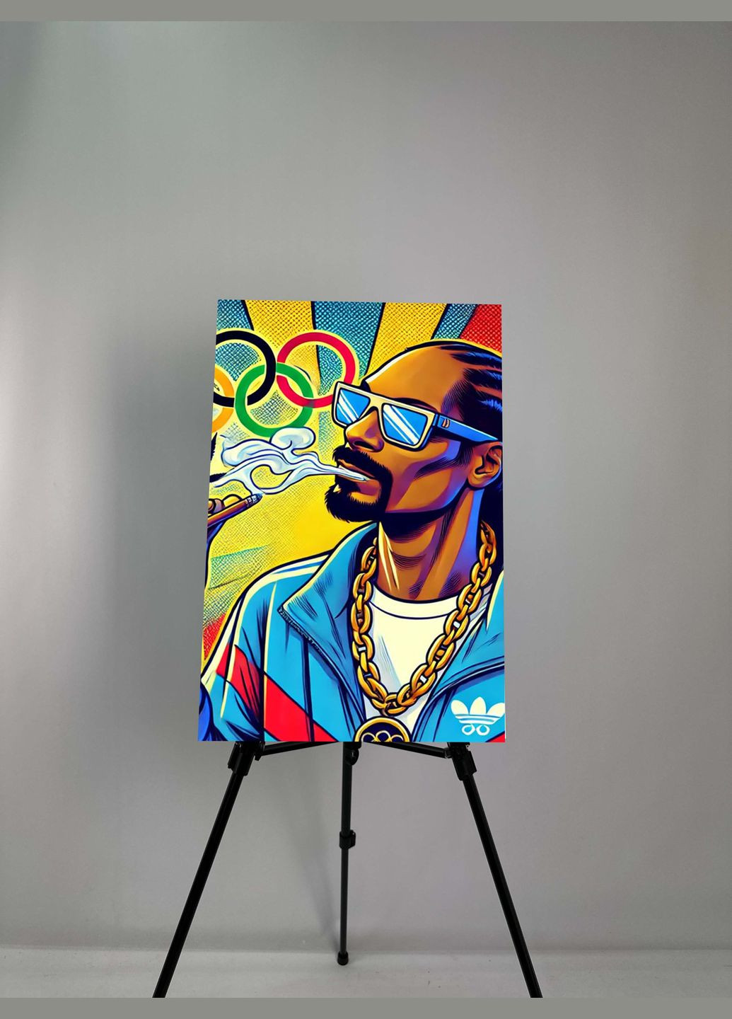 Картина на металле с принтом "Snoop Dogg", 38/60см (1898) Hand Made (358896488)