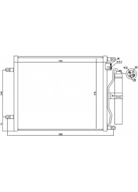 Конденсер кондиціонера NISSAN MICRA (02-), NOTE (06-), TIIDA (06-) 1.5 DCI/ M /AC+(11/02-) OE 92100-9U2 940069 Nissens (368134309)