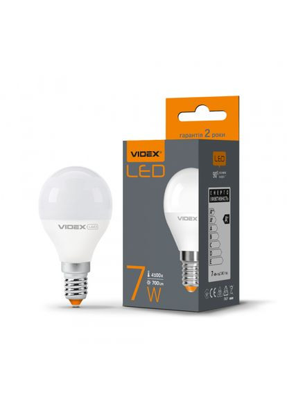 LED лампа G45e 7W E14 4100K (VLG45e-07144) Videx (305758271)