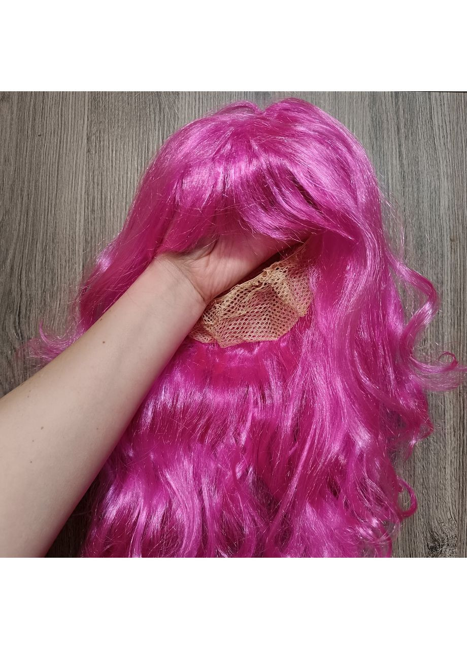 Перука карнавальний хвилястий рожевий No Brand (369164207)