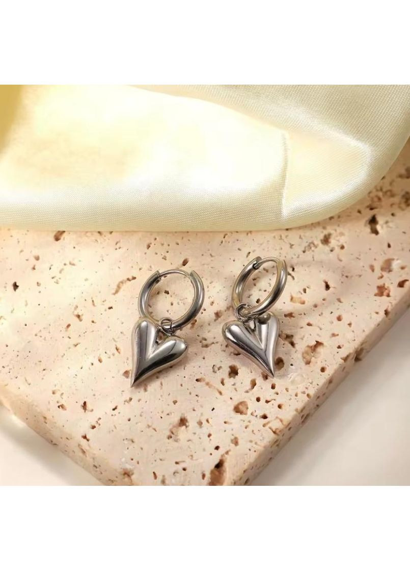 Сережки з сердечками, сережки з серденьками, сережки сердечки, сережки сердечко, сережки серце Fashion Jewelry (366023534)