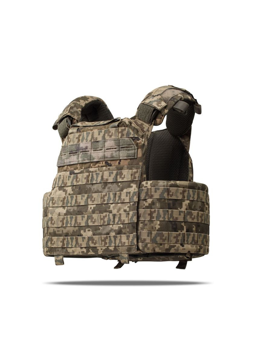 Бронежилет 3 класса (PRO). Вес 3.2 кг. Полиэтиленовые плиты 1.38 кг. Пиксель (мм-14) Ukrarmor (333721751)