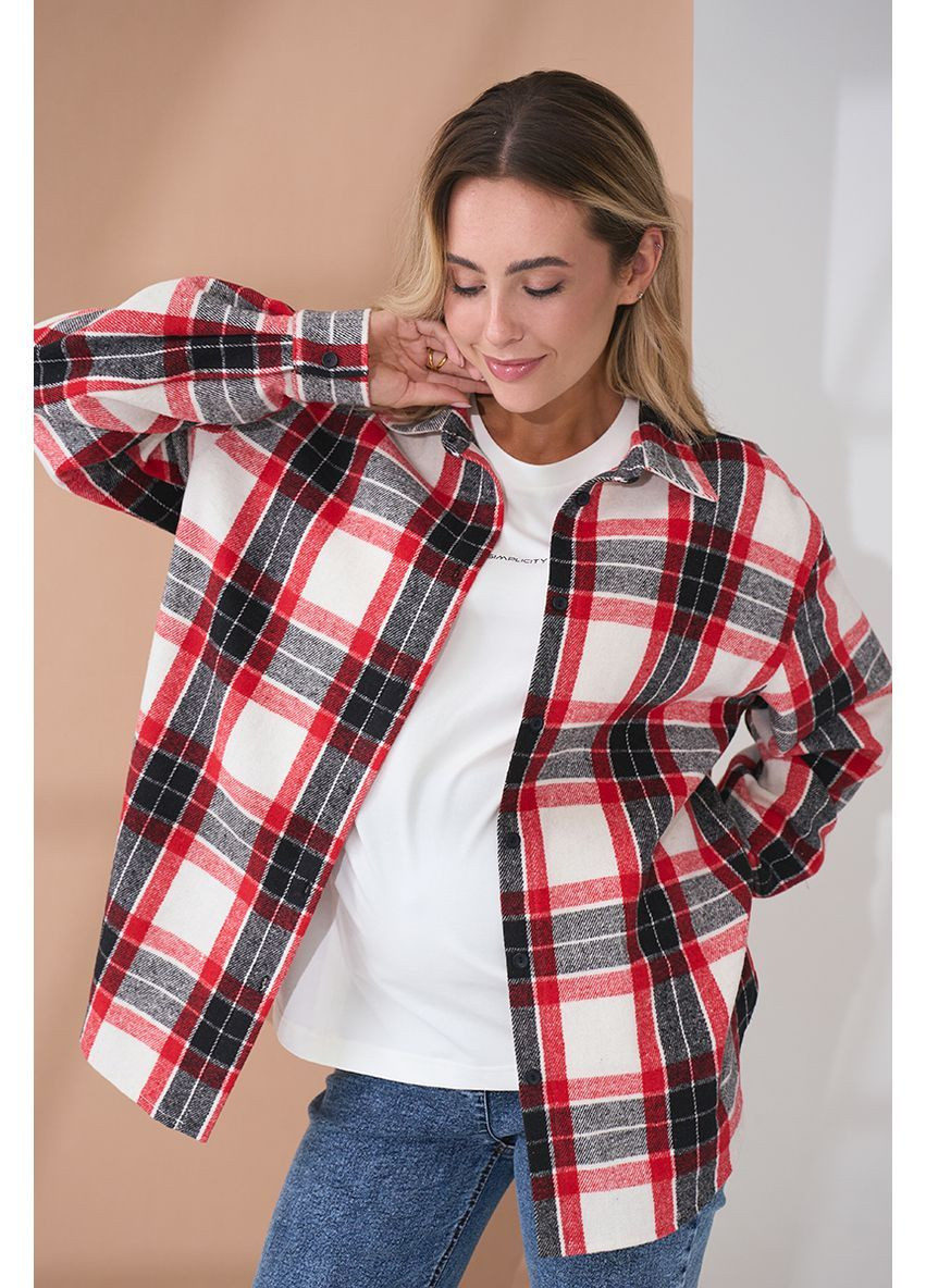 Молочная рубашка в клетку Юла мама