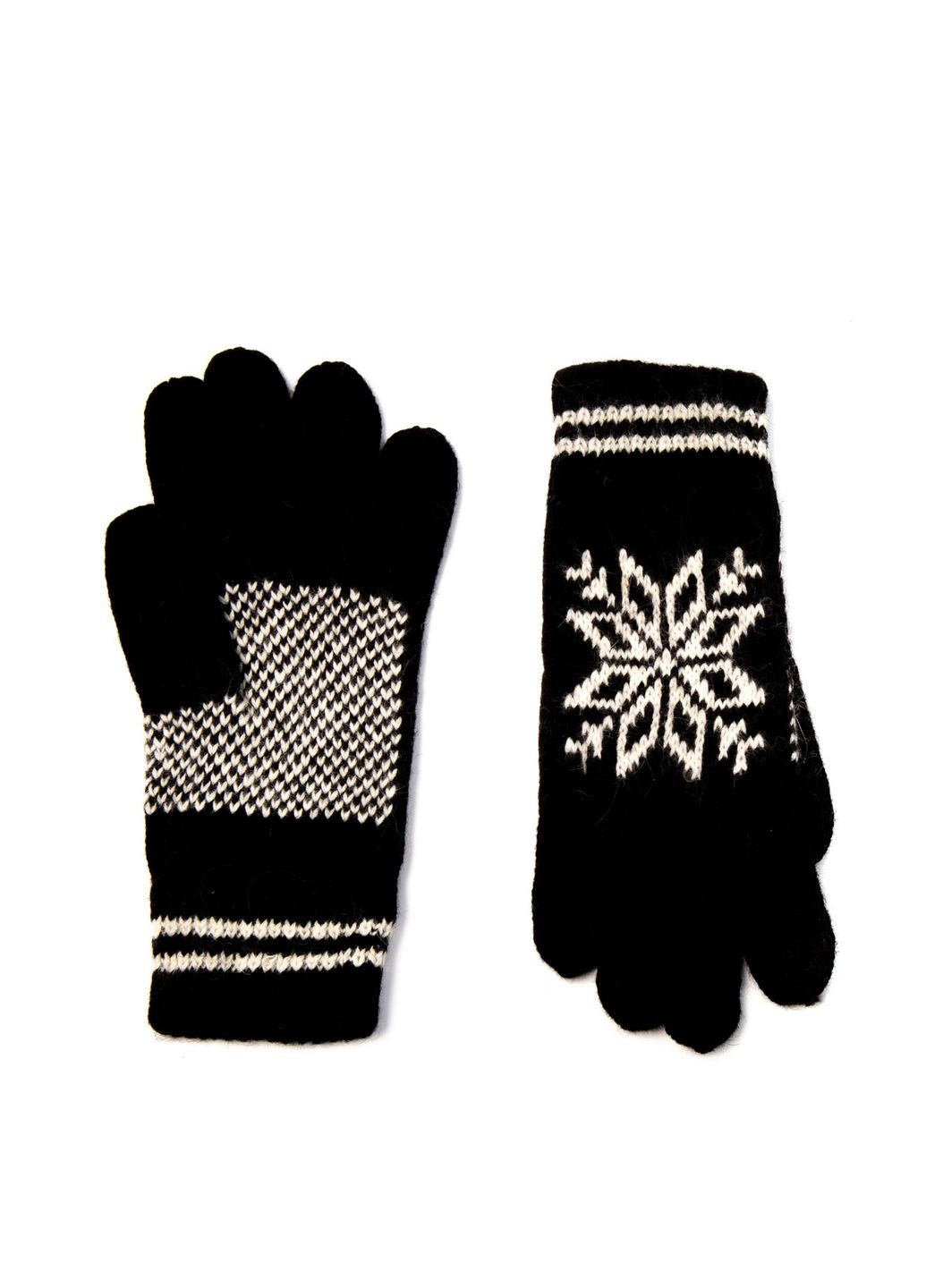 Перчатки женские вязаные шерсть черные АВРИЛ LuckyLOOK 960-122 (290278130)