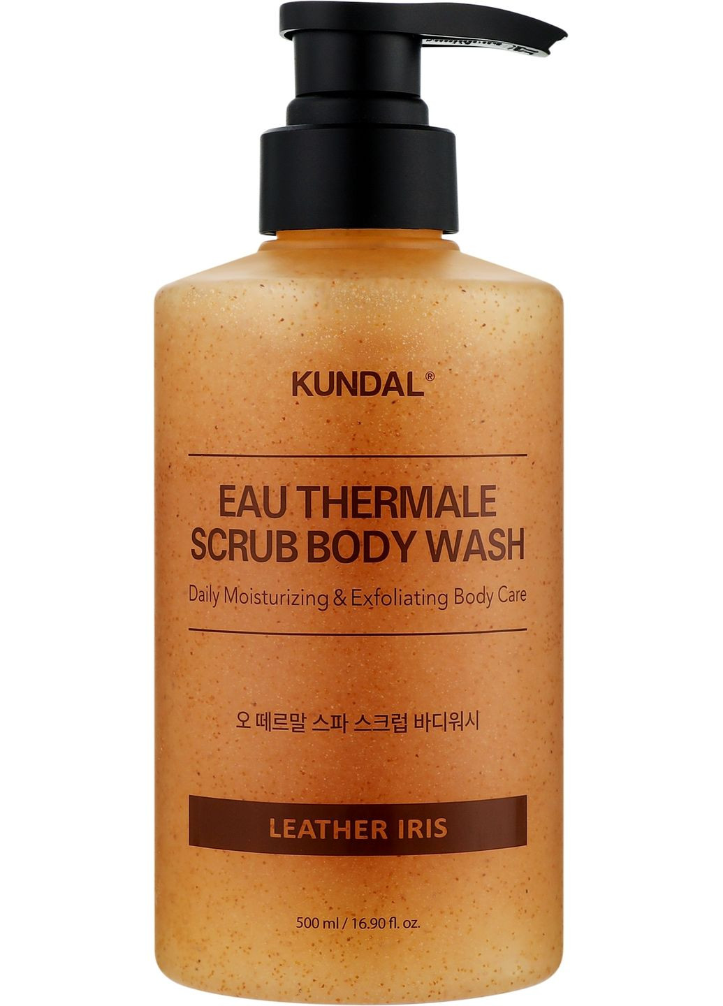 Гель-скраб для душу Eau Thermale Scrub Body Wash Leather Iris 500ml (1326129-31099804) Kundal (368635034)
