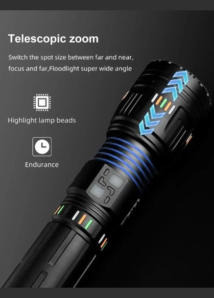 Ручной тактический фонарь черный (2040380479) Coba BL-G600 (328261699)