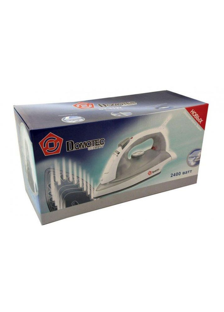 Хороший прасувальний парова праска DT 1127 з керамічним покриттям підошви для прасування одягу 2400 Вт Domotec (297332213)