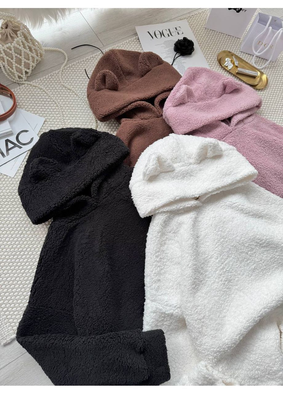 Плюшевое женское худи с ушками No Brand Р4939-385/1 (369402748)