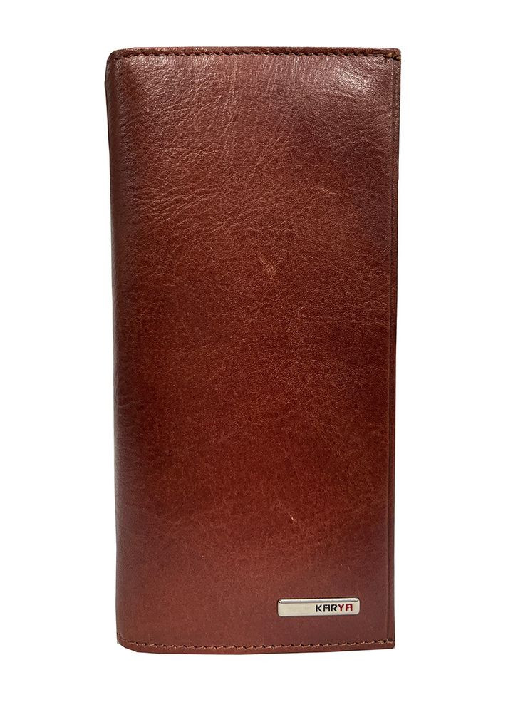 Мужской купюрник кожаный коричневый Karya (336377848)