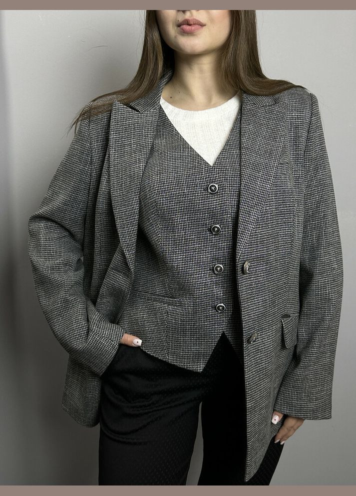 Жилет жіночий з V-подібним вирізом на ґудзики MKJL90910-1 Modna KAZKA (336934167)