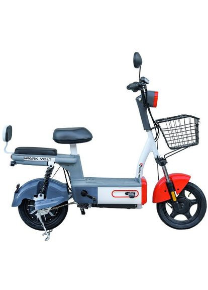 Велосипед з електродвигуном VOLT 14" 48V/400W/12Ah Червоний із синім Spark (372445866)