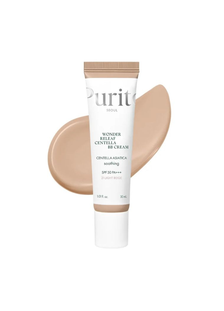 ВВ крем с экстрактом центеллы Seoul Wonder Releaf Centella BB Cream №21 Light Beige 30 ml PURITO (316654337)