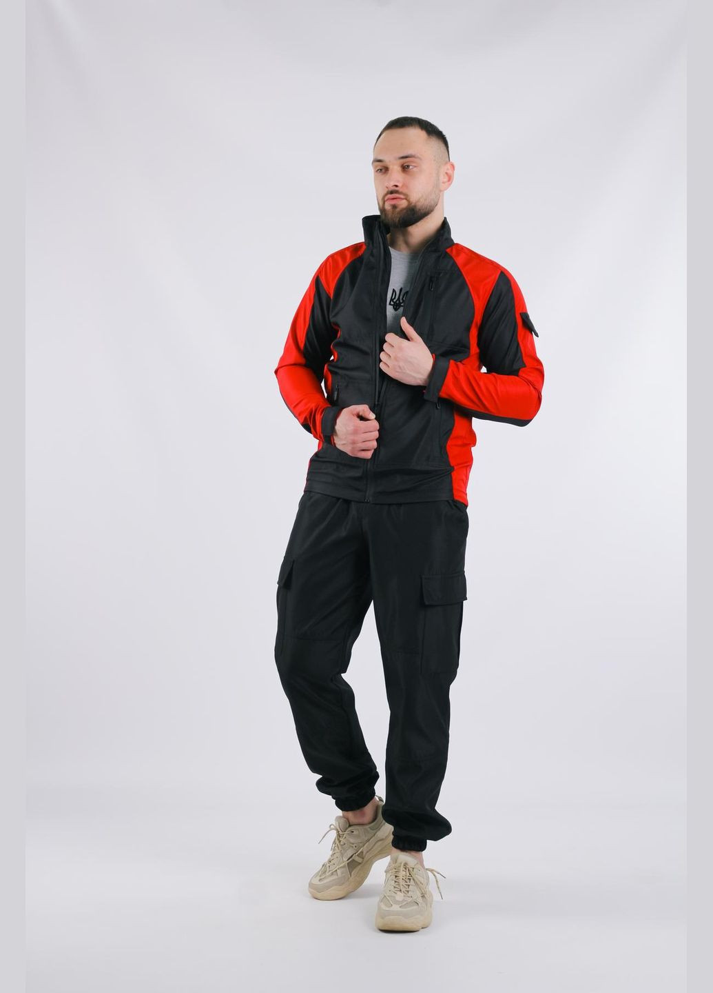 Красный демисезонный мужской костюм No Brand