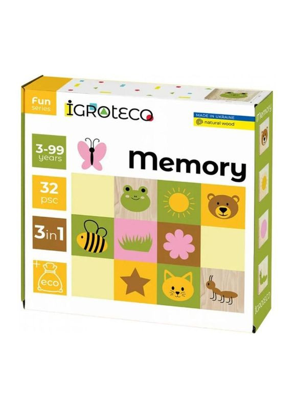 Детская настольная игра "Мемори 3 в 1" 900644, 32 элемента No Brand (339778939)
