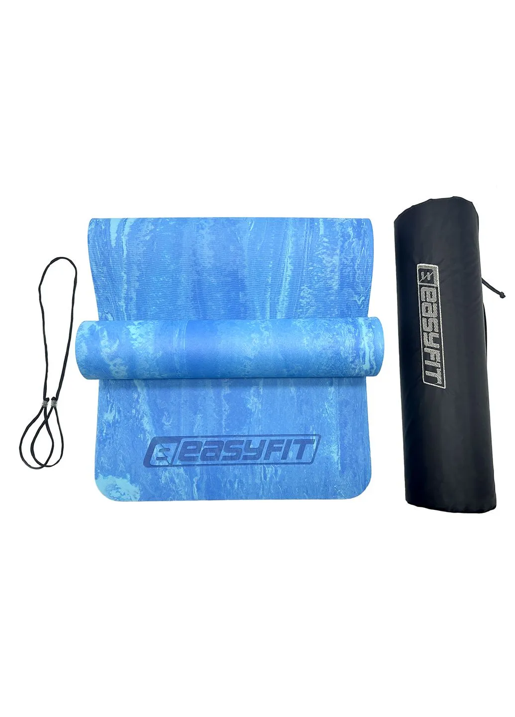 Килимок для йоги та фітнеса PER Premium Mat 8 мм синій + Чохол EasyFit (341528801)