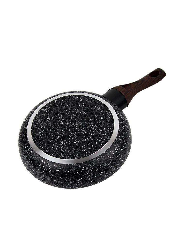 Сковорода 20 см с антипригарным покрытием Grey marble Чёрная Kamille (312550509)