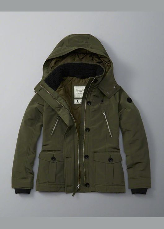Оливковая демисезонная куртка демисезонная - женская куртка af5462w Abercrombie & Fitch