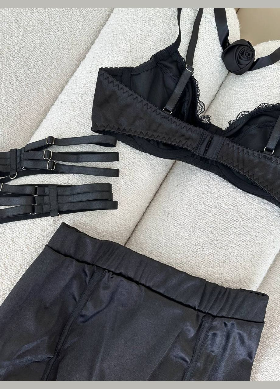 Чорний комплект нижньої білизни Domino