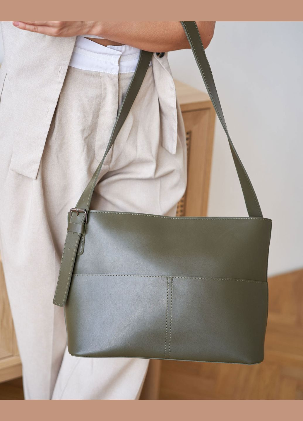 Сумка женская кросс боди экокожа (wel-12708) Оливковый WeLassie (315864640)