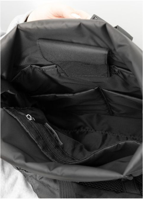 Рюкзак рол RollTop Double тканевий чорний Sambag (302518942)