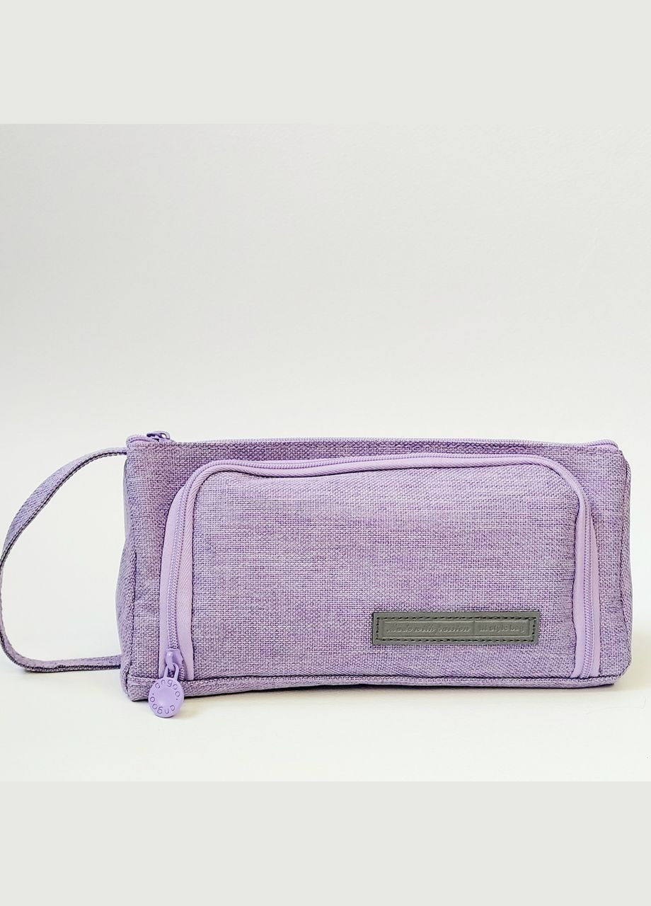 Пенал школьный студенческий Комод 2 отделения фиолетовой треугольный No Brand (349766833)