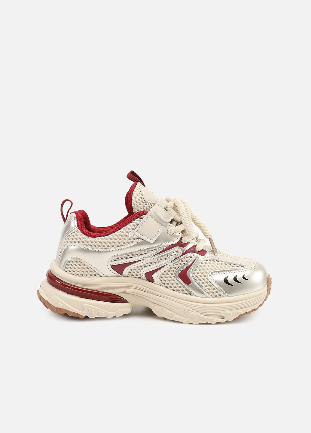 Бежеві осінні кросівки для дівчинки, на пласкій підошві колір бежевий цб-00274005 Kimboo