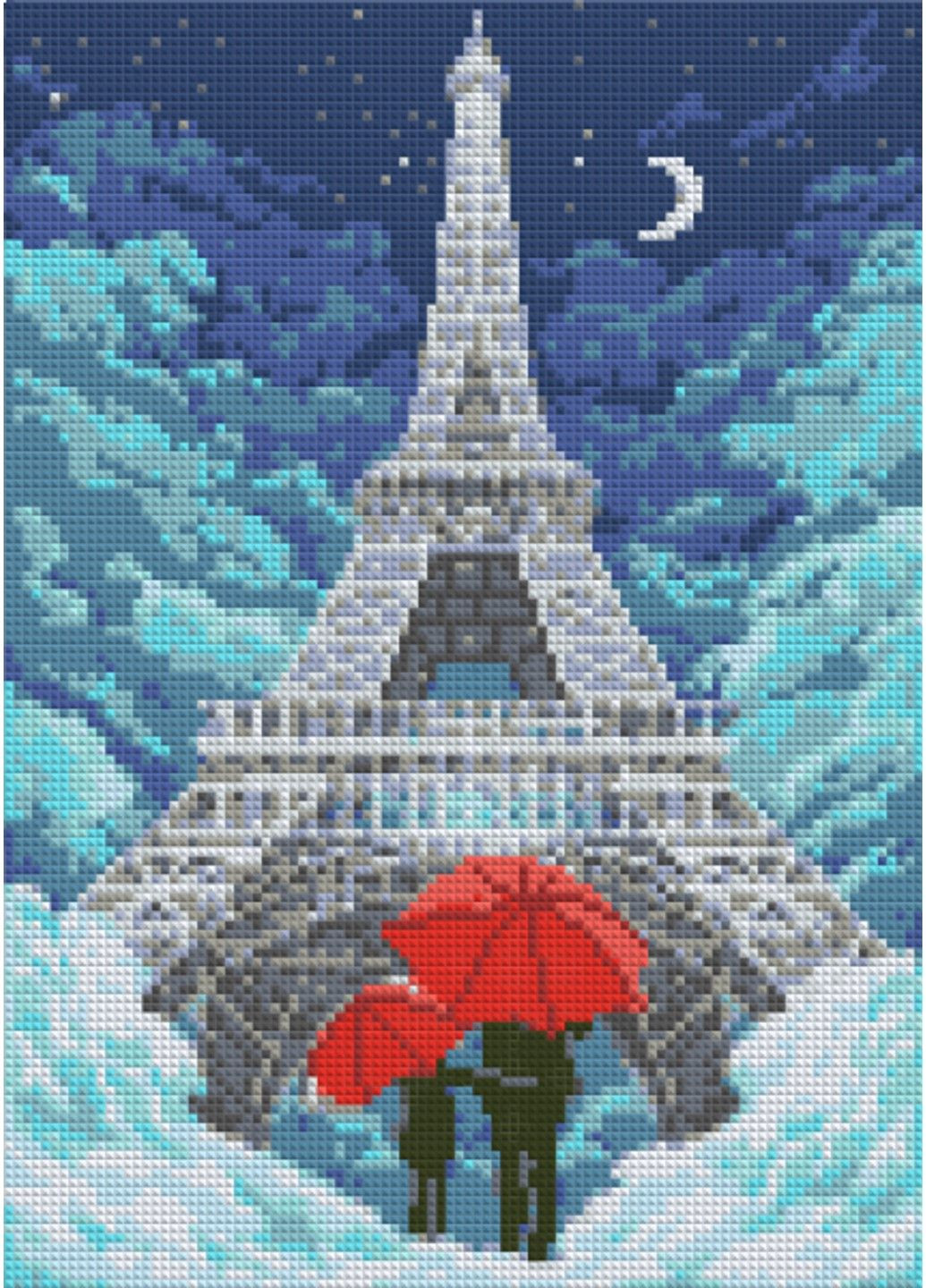 Алмазная вышивка "Эйфелева башня "город люди сказка мечта полная выкладка зашивка мозаика 5d наборы 30х40 см No Brand (332208508)