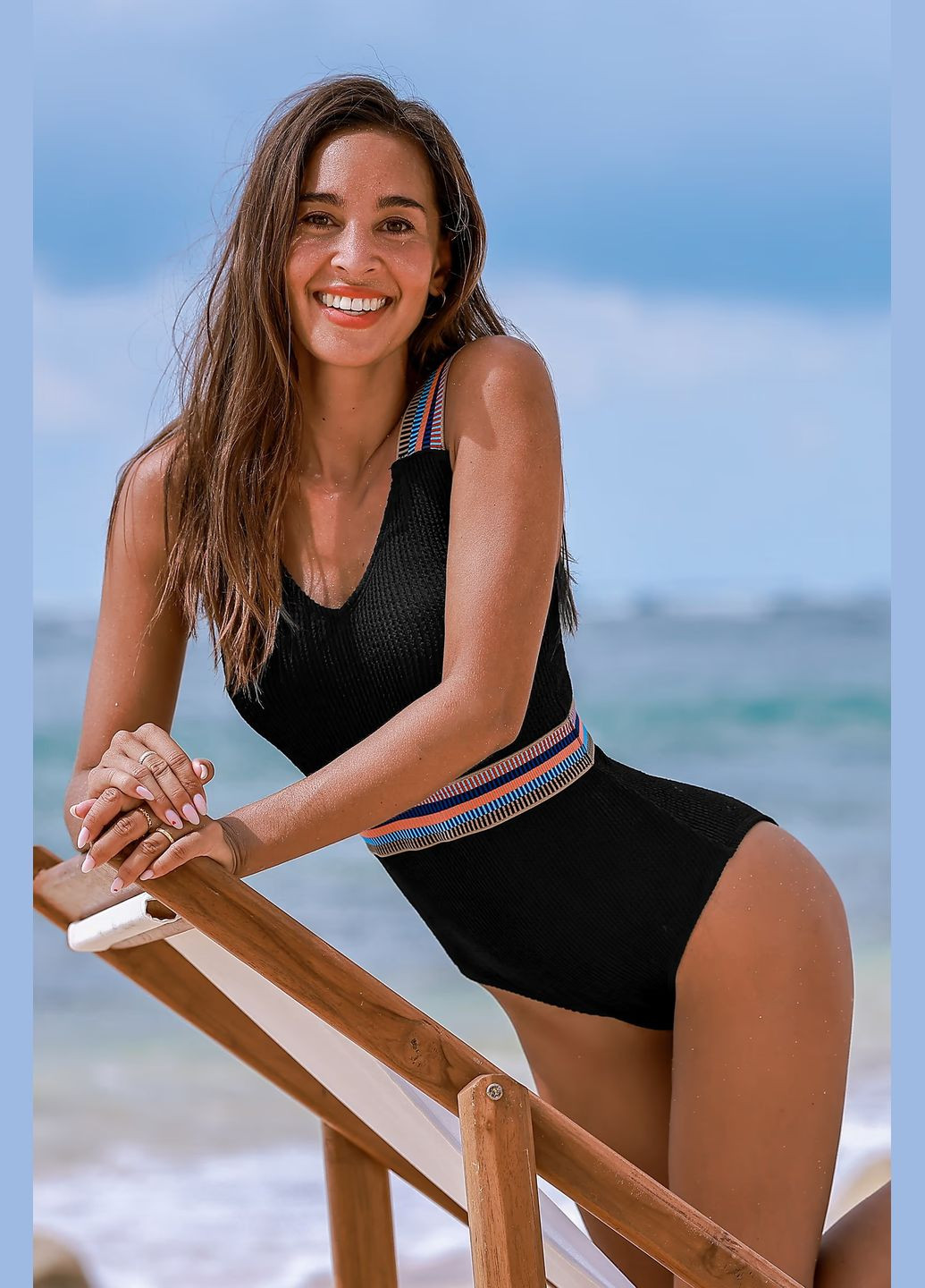 Чорний літній купальник CUPSHE