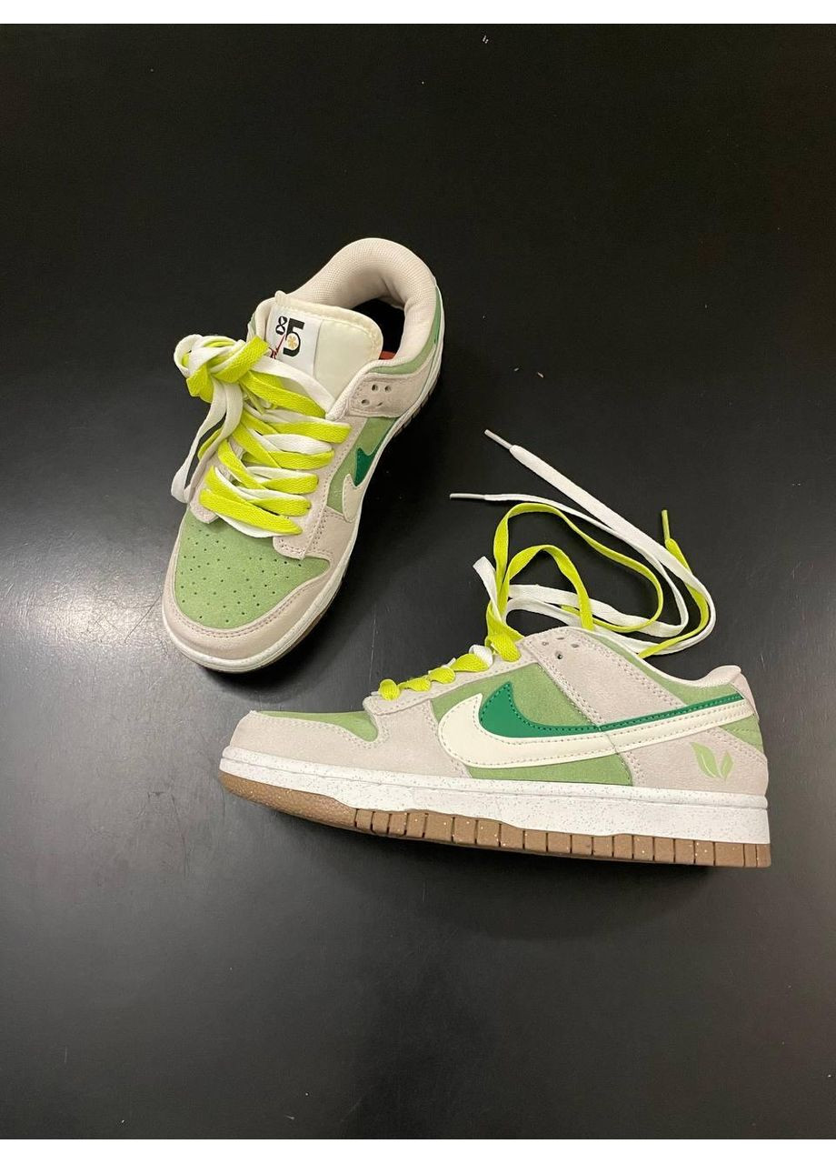Сірі Осінні кросівки чоловічі nike sb dunk low se 85 double swoosh grey green найк сб данк No Brand