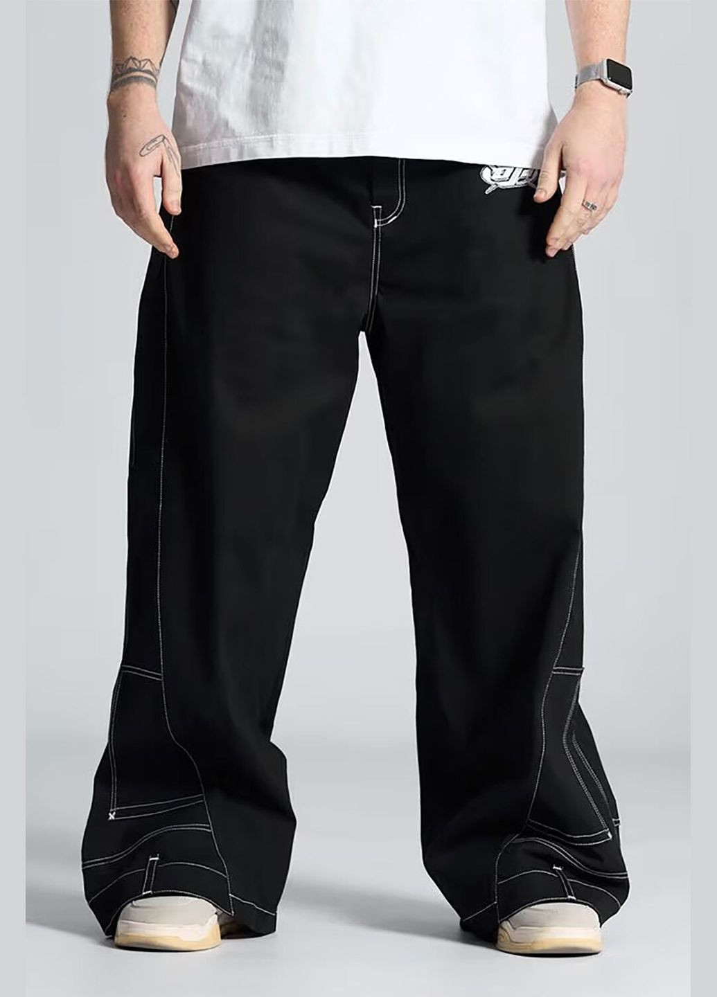 Черные демисезонные брюки OGONPUSHKA