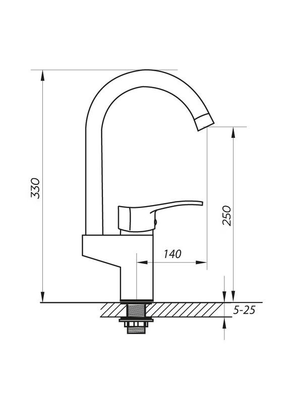 Смеситель для кухни VOX 181 (ZX0215) Zerix (322004872)