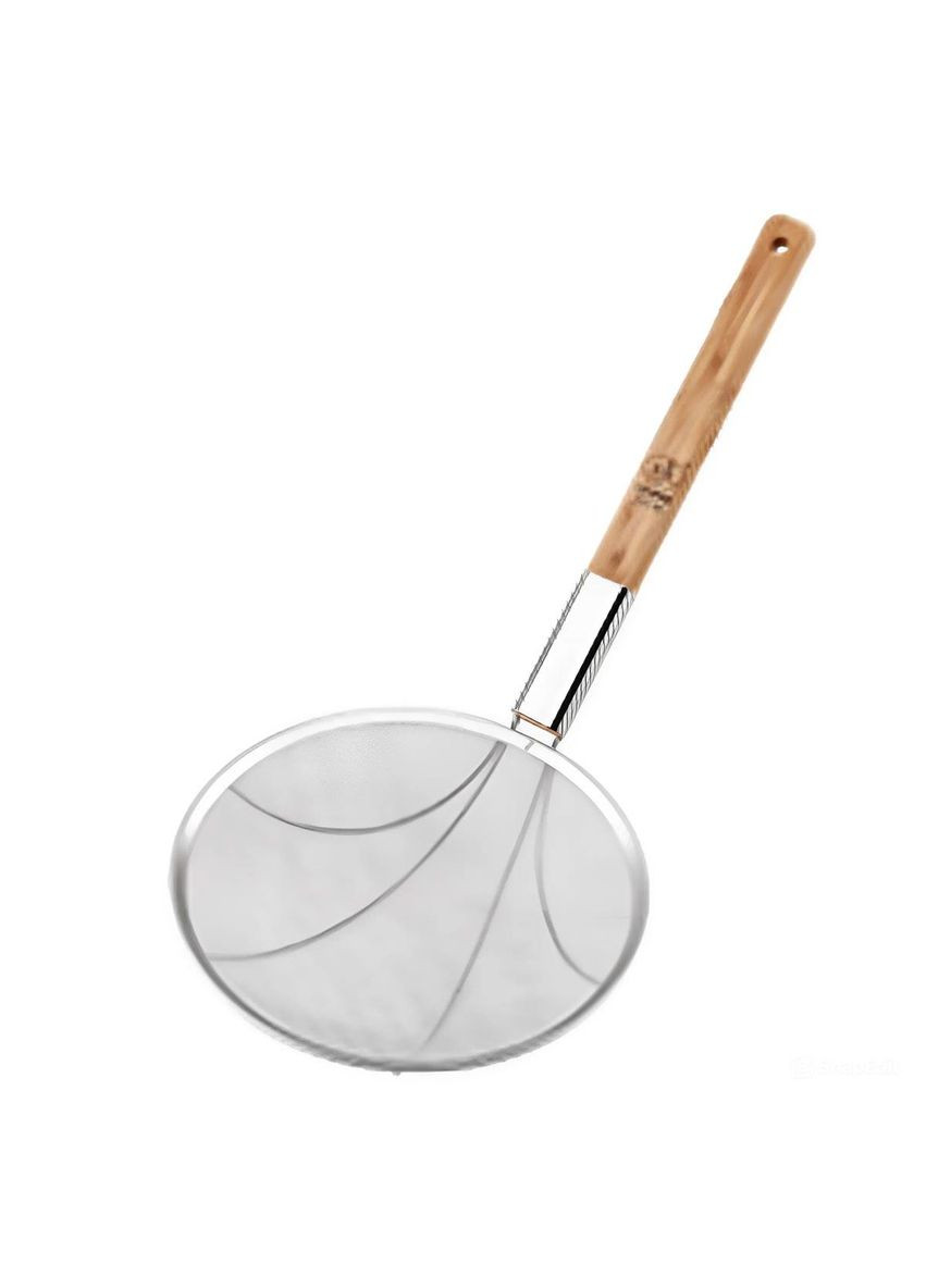 Шумовка "паук" с деревянной ручкой Ø 32 см для фритюра и глаза HP-19-19-32CM (A-033483) Zhongjing (362210592)