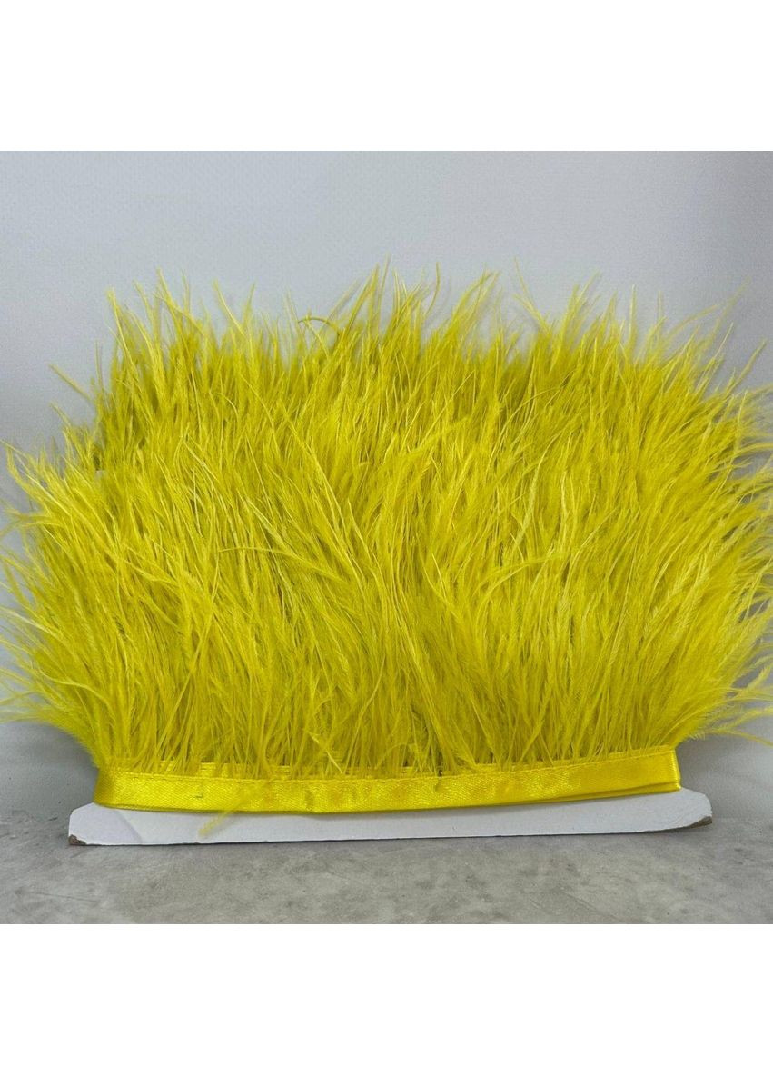 50 см - Перья страуса на ленте 8-10 см - лимонный Plus-plus (352747860)