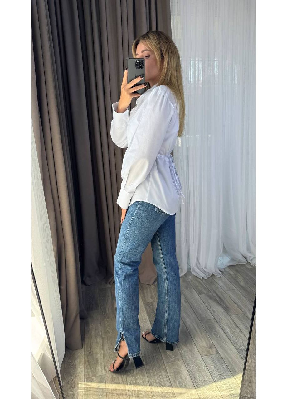 Белая повседневный, классическая, кэжуал рубашка Україна