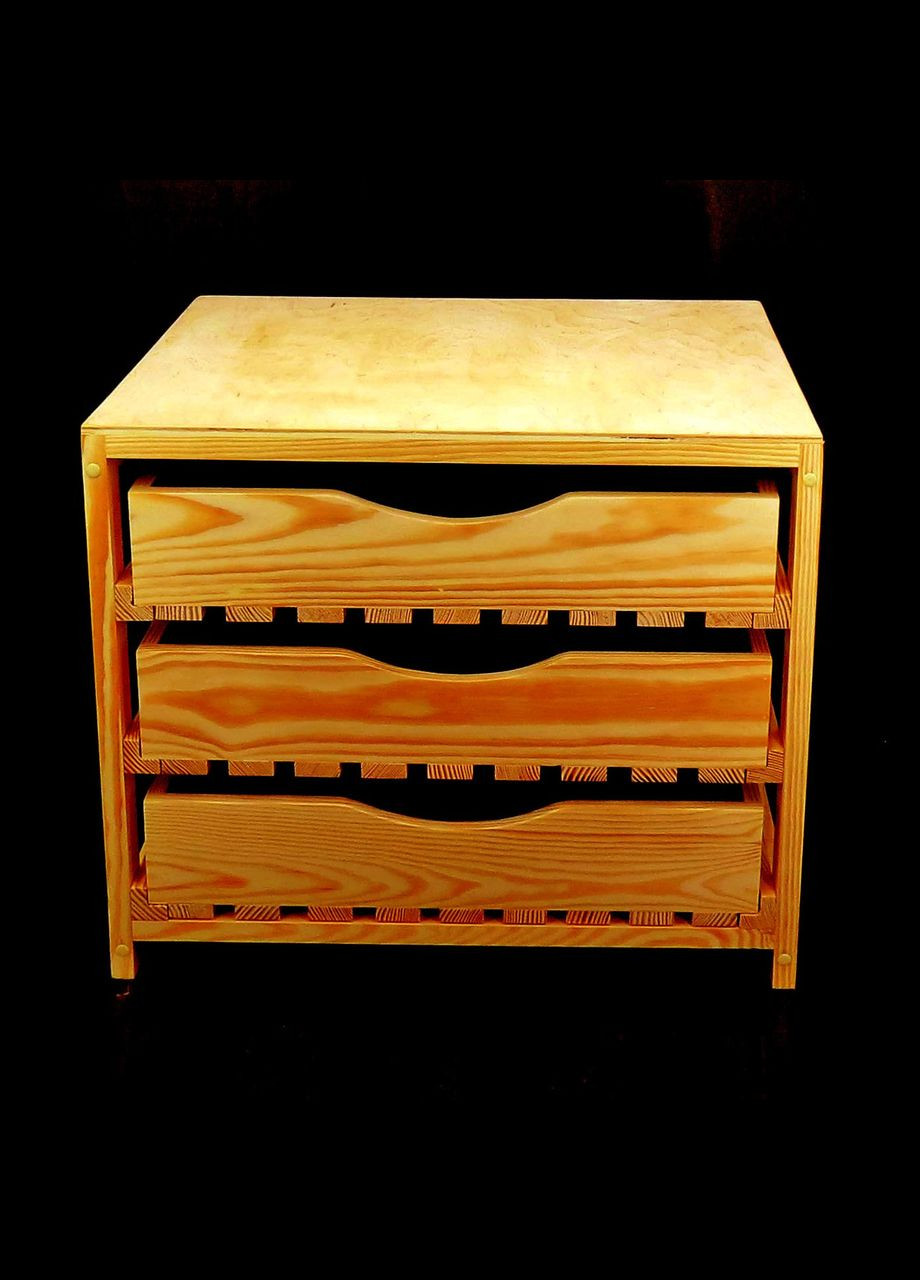 Стелаж для овочів і фруктів з дерева Кавбері каррі (ЯХТ-000703) No Brand (327845808)