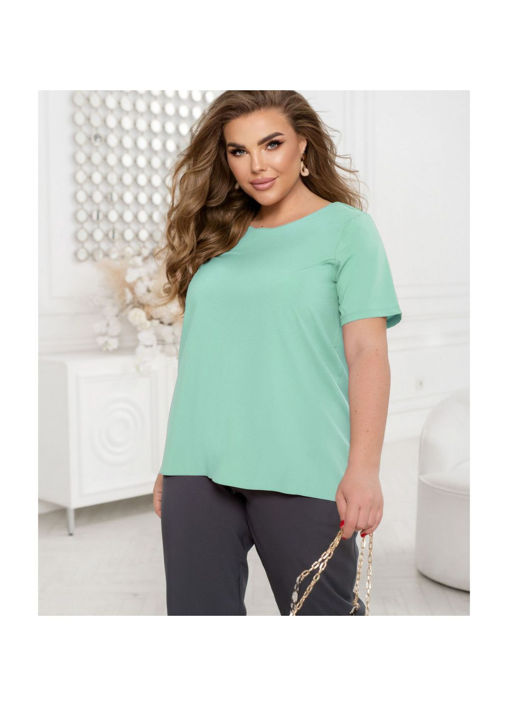 Бірюзова блуза Liton