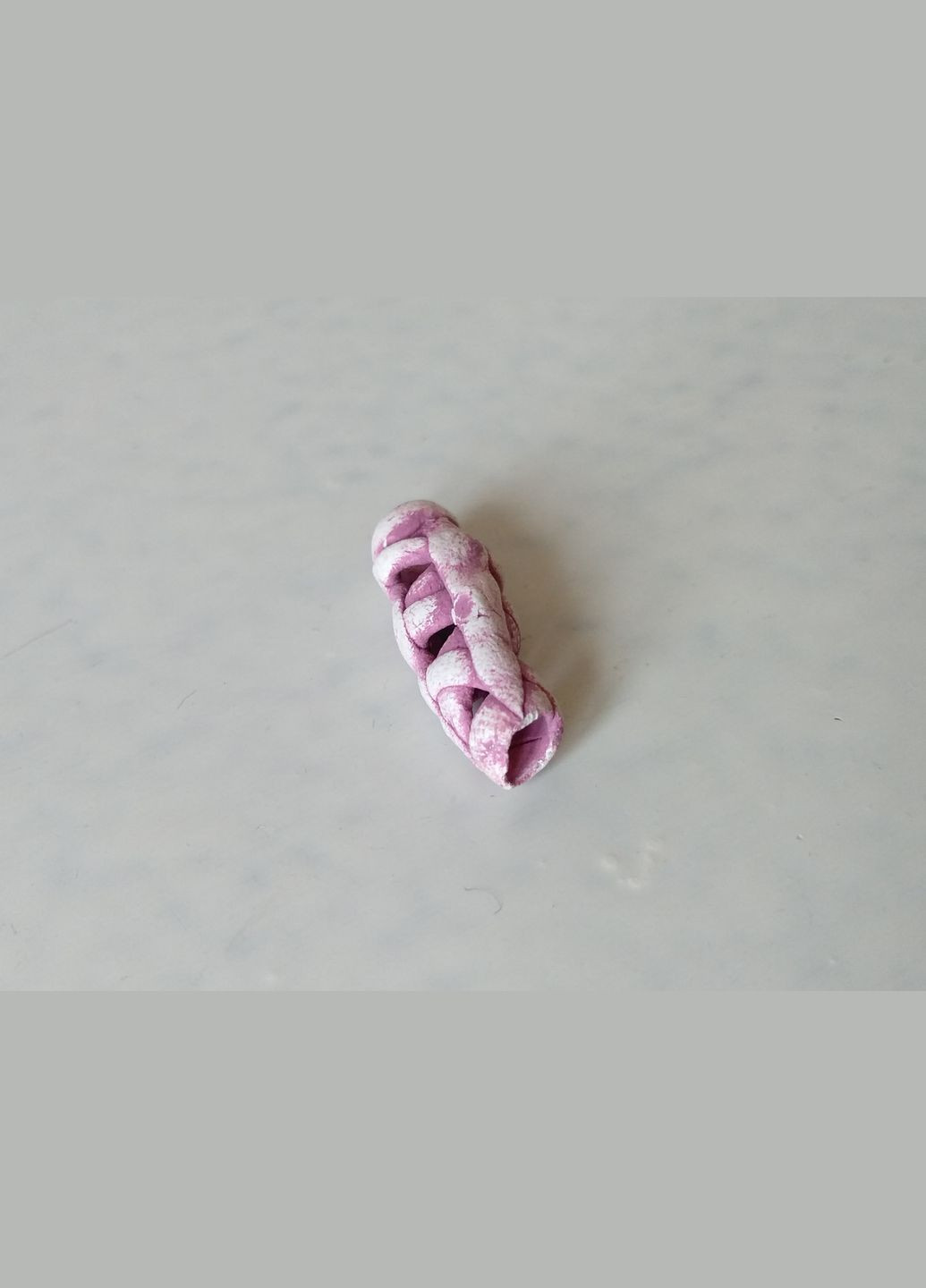 Керамічна намистина ручної роботи "Казкове Плетіння №6" (бежево-бордова) Коти&Ангели (301533103)