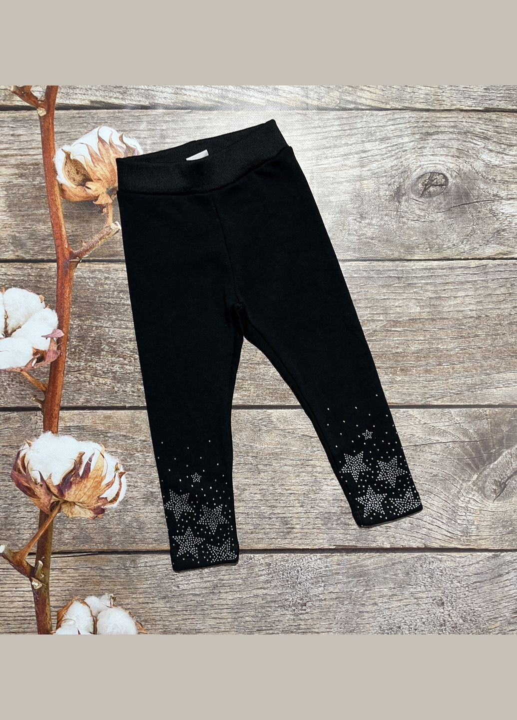 Черные зимние леггинсы на флисе Niebieski Ksiezyc