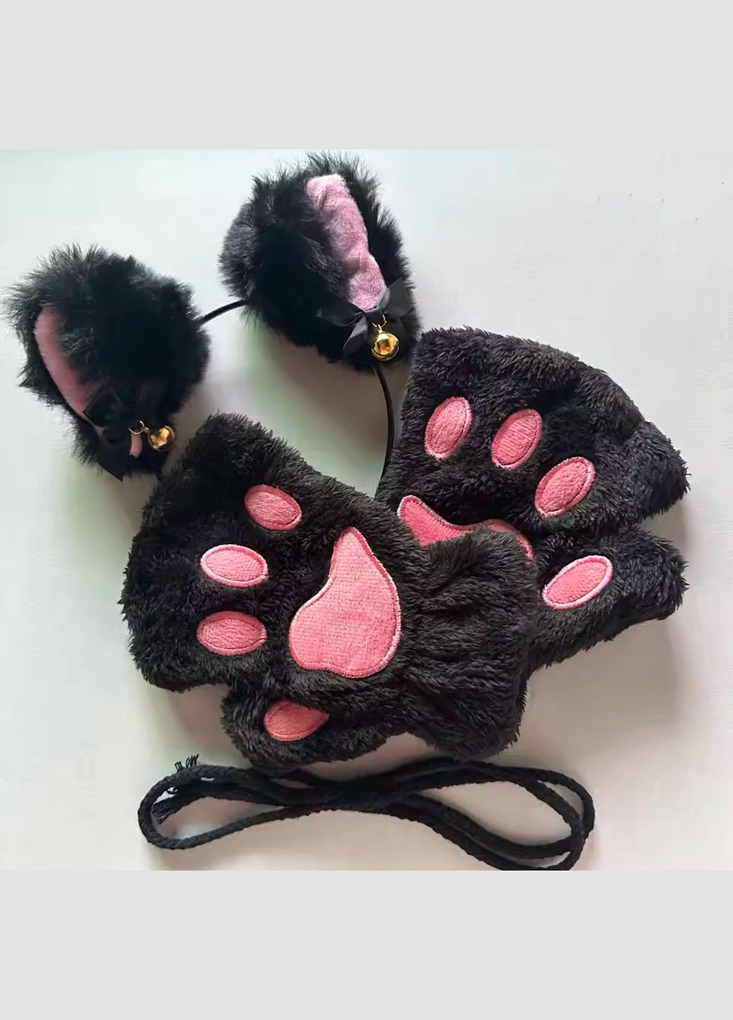 Набор "Кошка" 2 в 1 обруч ушки и перчатки митенки No Brand (316452352)