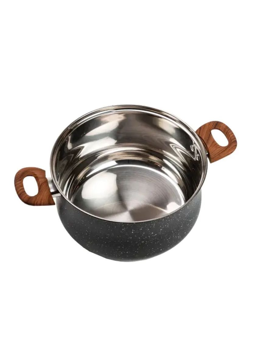 Набір посуду для приготування із нержавіючої сталі 10 предметів чорний HP33530B Yiwu (353504048)