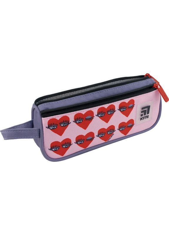 Пенал м'який 20х7х4 см, рожево-сірий (K22-643-1) Kite K24-643-1 (366529852)