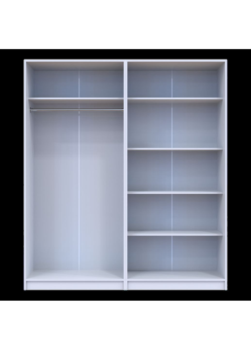 Комплект шаф для одягу з полицями Промо (2 шт.) 180х48х204 см Білий (DRS-011464) Doros (361443807)