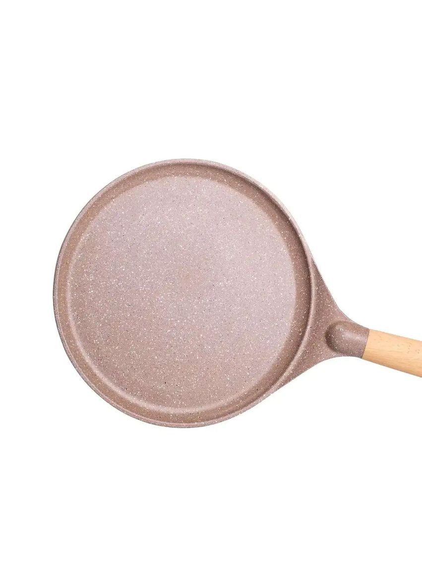 Алюминиевая блинная сковорода с мраморным антипригарным покрытием Ø 26 см, толстое дно кофейного цвета MGC (360455275)